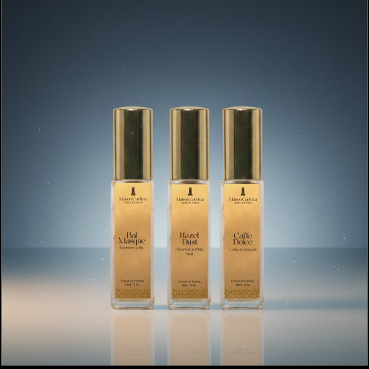Holiday Collection Trio: three 10 ml extrait de parfum sprays by Maison Carthia