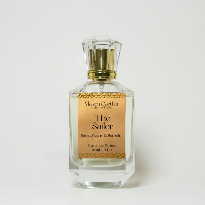 The Sailor extrait de parfum 100 ml bottle, detail, by Maison Carthia