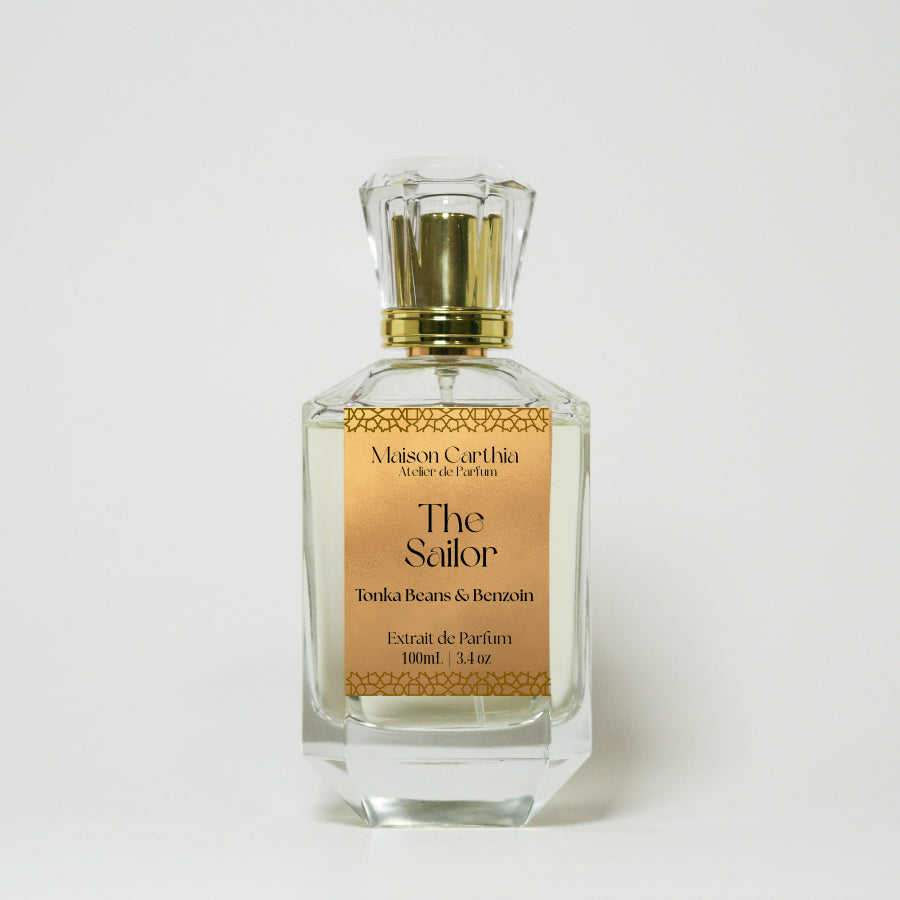 The Sailor extrait de parfum 100 ml bottle, detail, by Maison Carthia