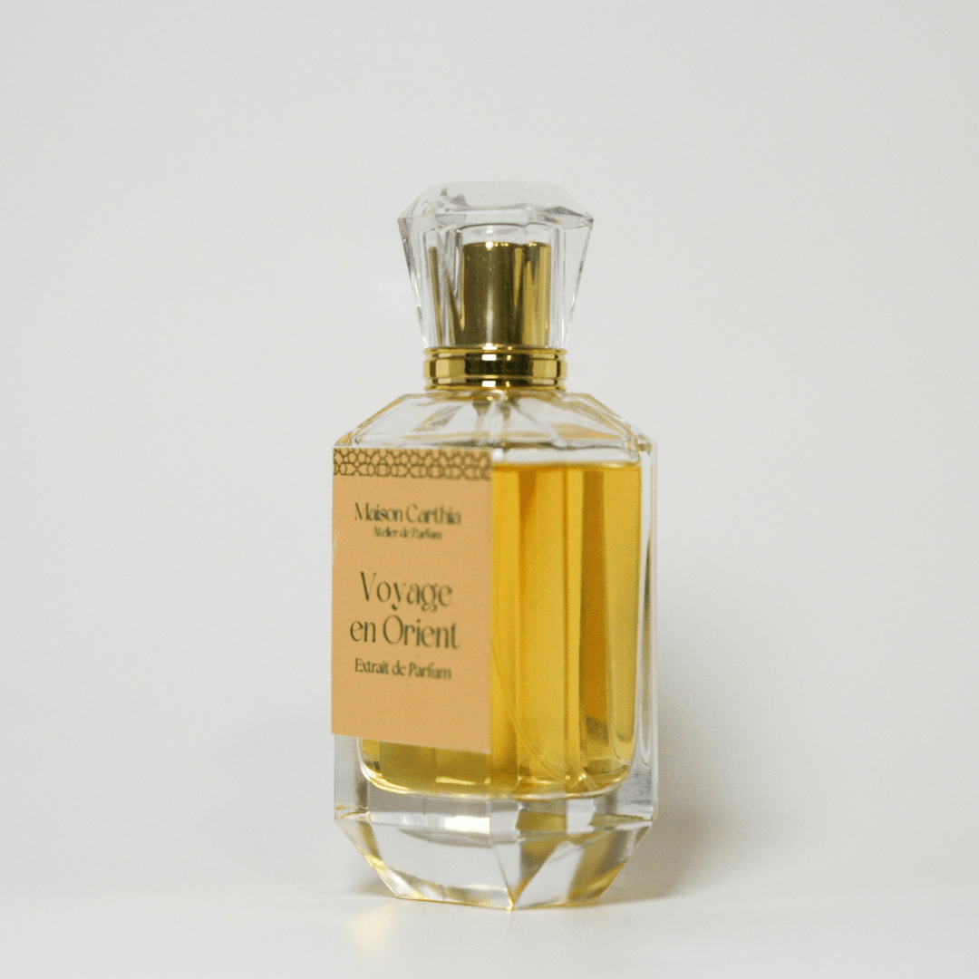 Voyage en Orient extrait de parfum bottle and box by Maison Carthia